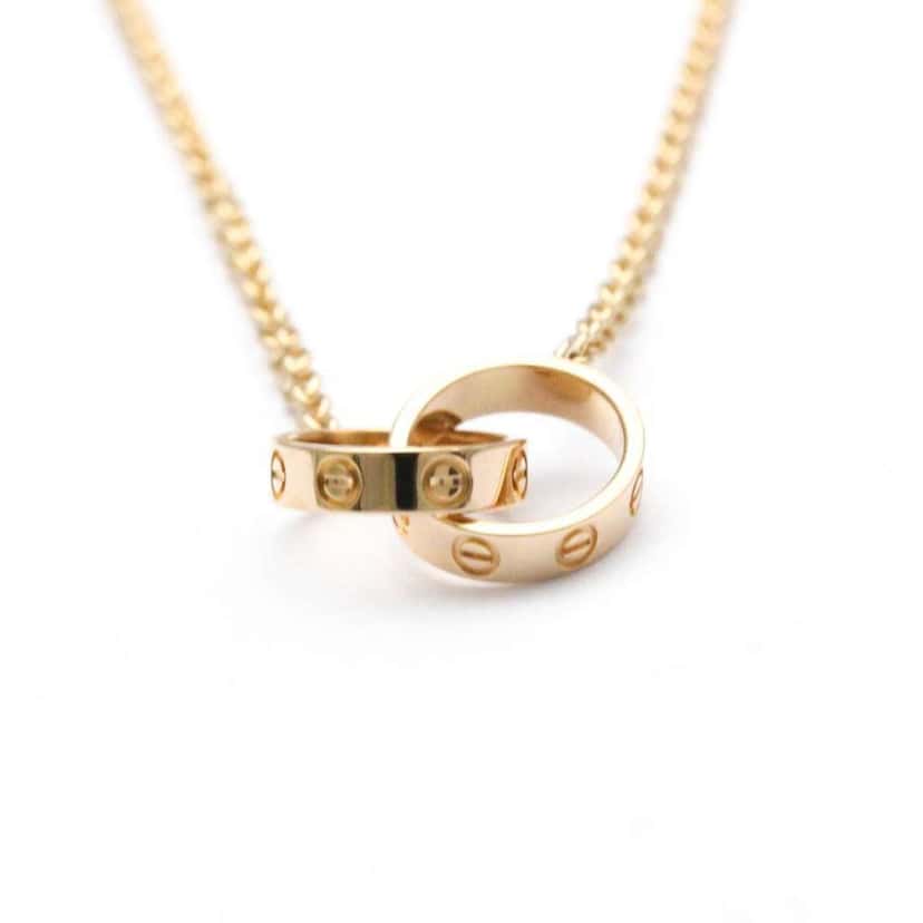 Cartier Love Interlocking Necklace Gold Good condition - Box View