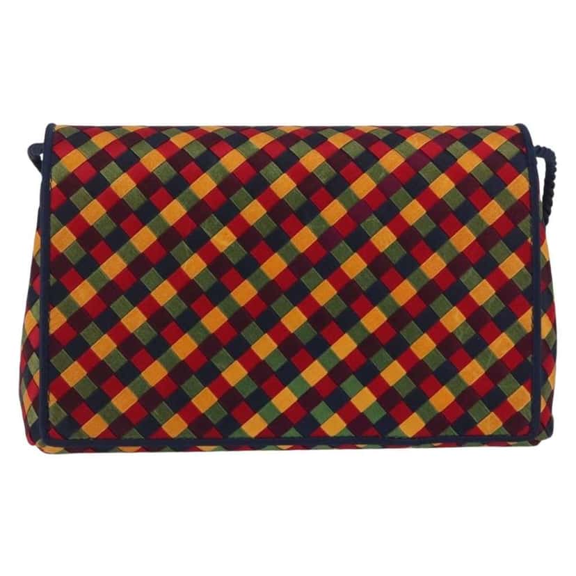 Bottega Veneta Vintage Double Compartment Flap Bag Other Satin Very good condition - Back View