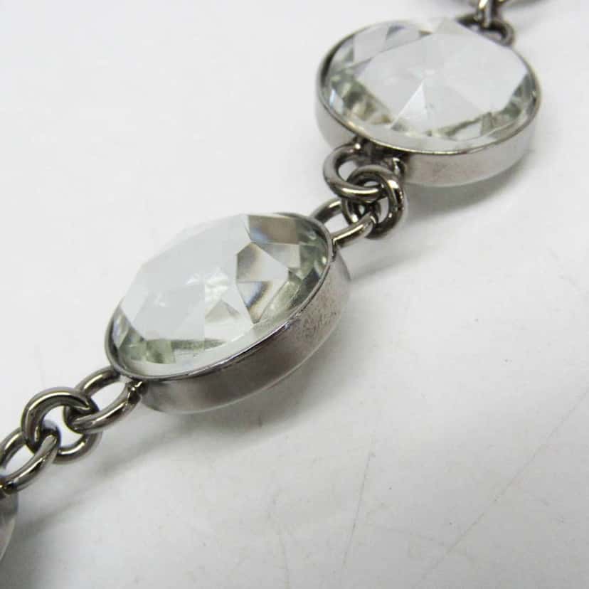 Miu Miu Crystal Clutch Silver Leather Good condition - Box View