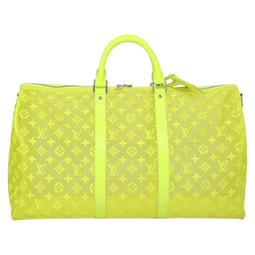 Louis Vuitton Keepall Bandouliere Bag Yellow Canvas Good condition - Back View