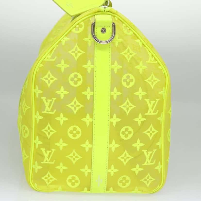 Louis Vuitton Keepall Bandouliere Bag Yellow Canvas Good condition - Inside View