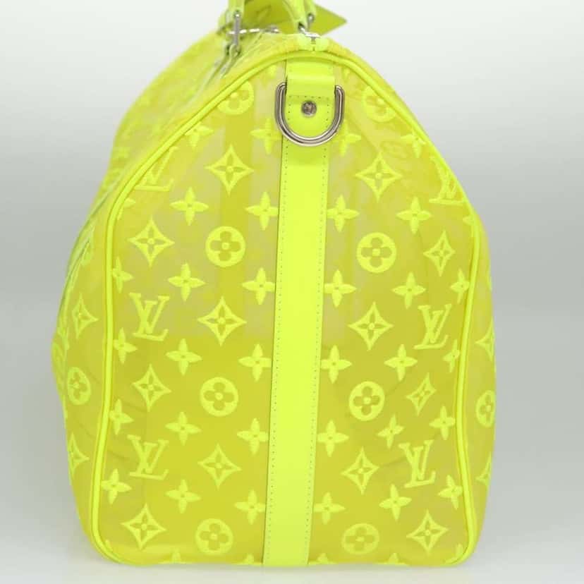 Louis Vuitton Keepall Bandouliere Bag Yellow Canvas Good condition - Model View
