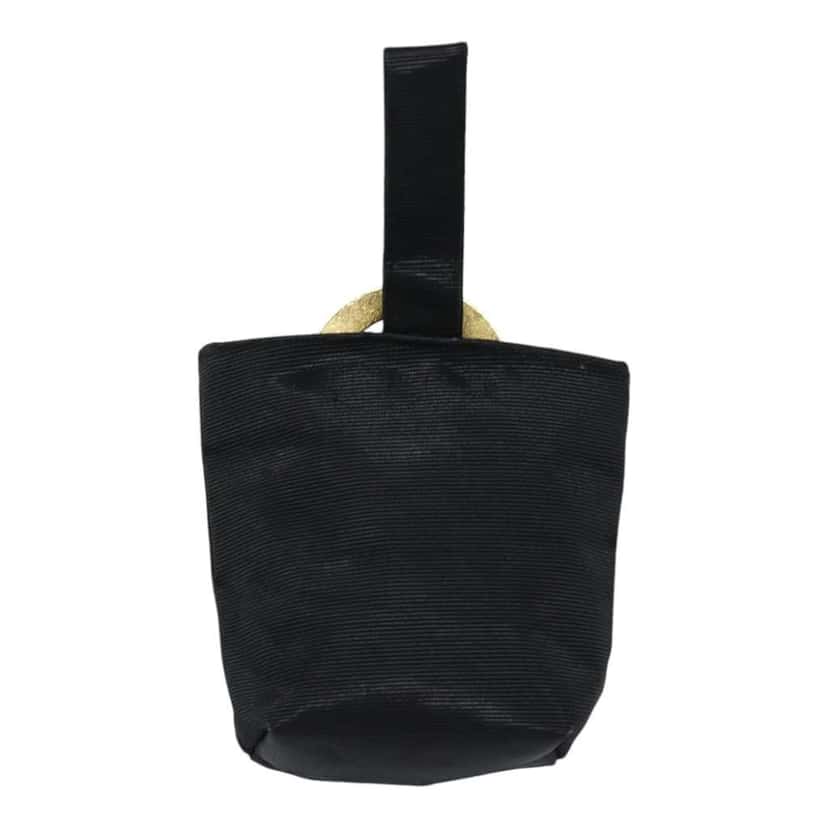 Celine Circle Logo Pouch Black Good condition - Back View