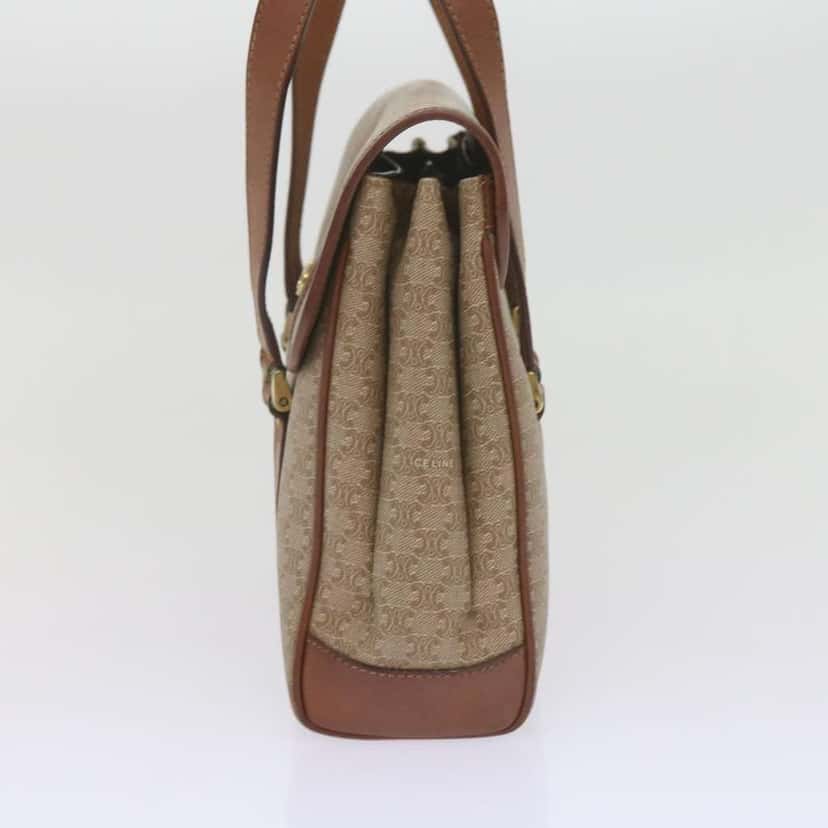 Celine Vintage Macadam Handbag Beige Canvas Good condition - Inside View