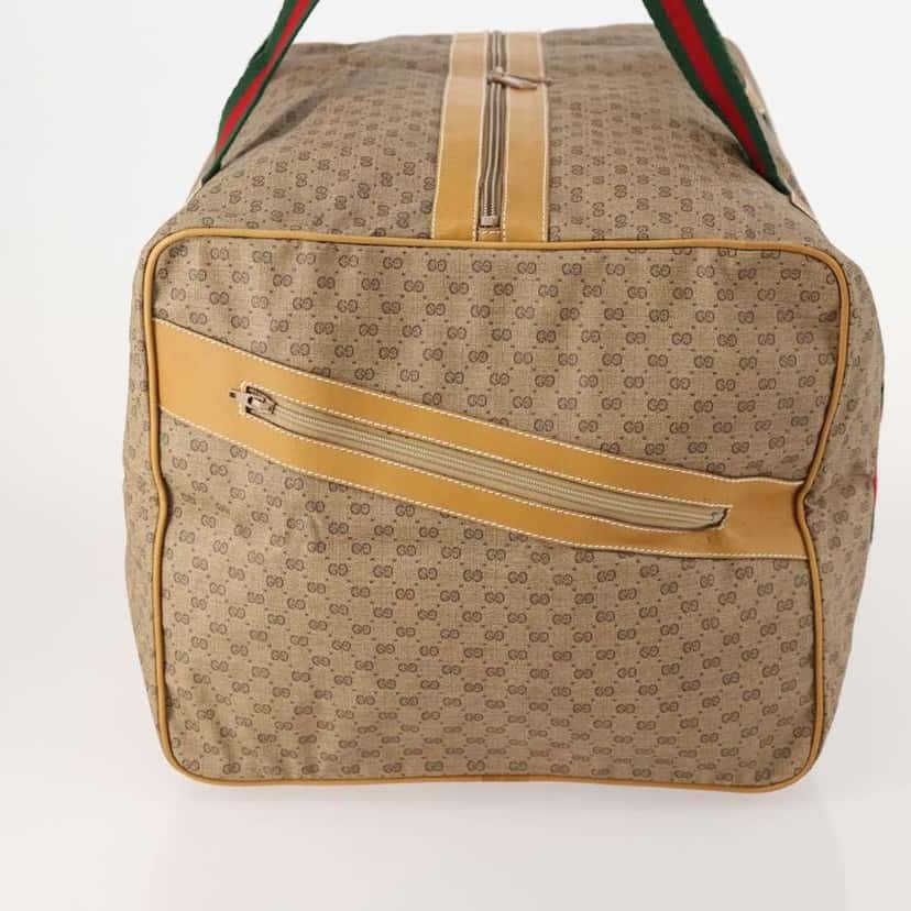 Gucci Web Trim Weekend Duffle Bag Beige Canvas Good condition - Inside View