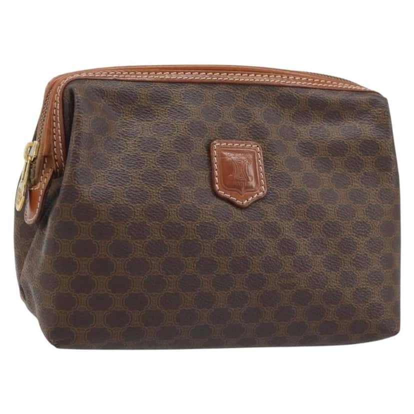 Celine Macadam Pochette Brown Canvas Good condition - Front View