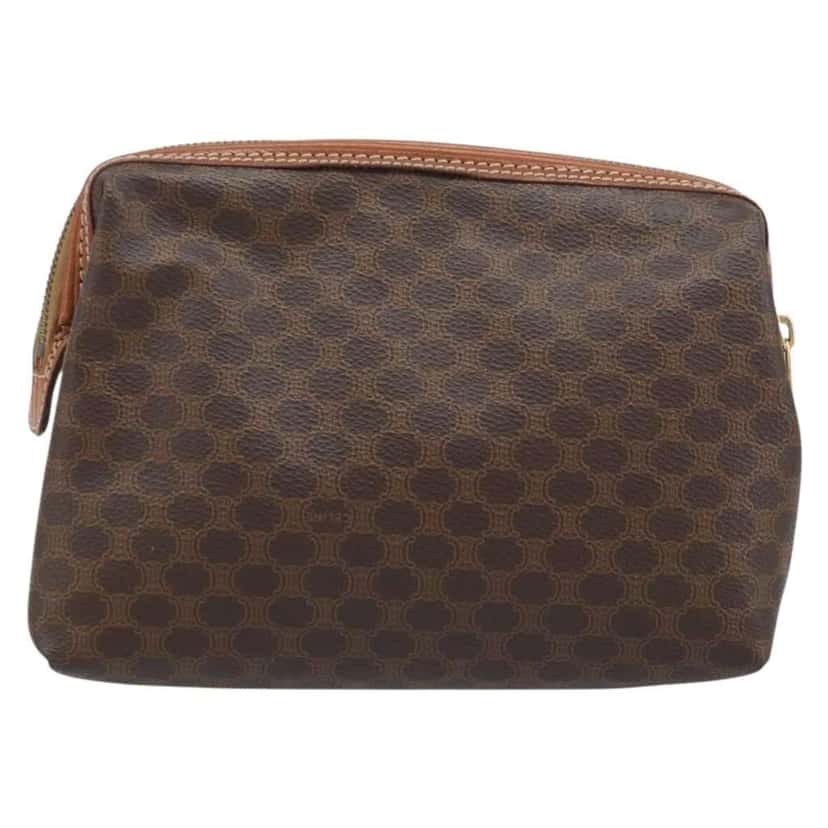 Celine Macadam Pochette Brown Canvas Good condition - Back View