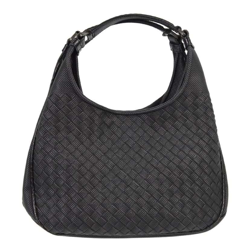 Bottega Veneta Campana Hobo Black Leather Good condition - Front View