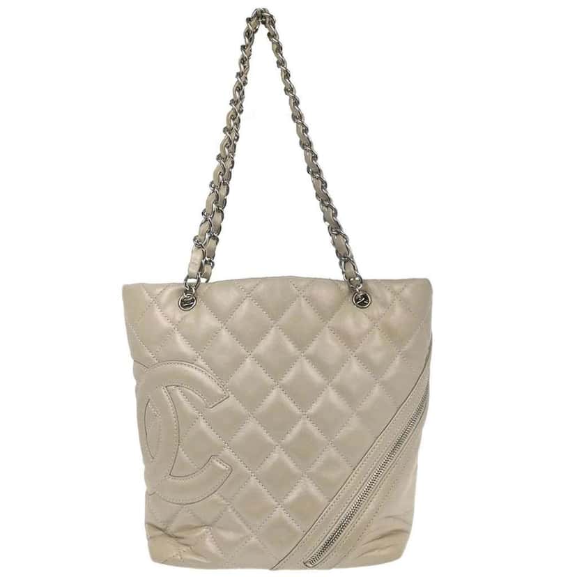 Chanel 31 Rue Cambon Chain Tote Ecru Leather Good condition - Front View
