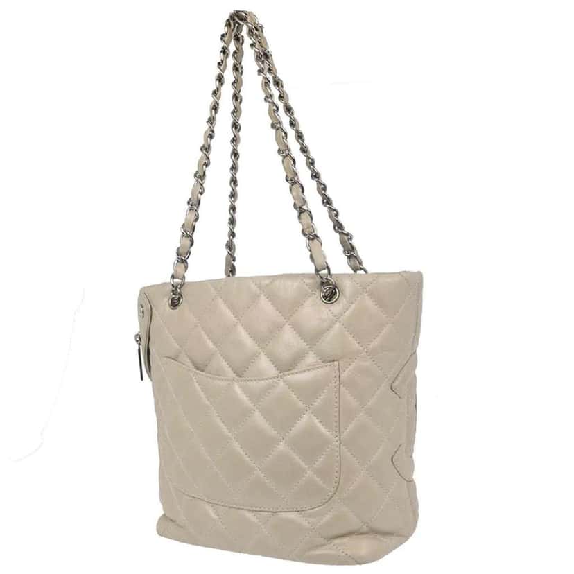 Chanel 31 Rue Cambon Chain Tote Ecru Leather Good condition - Back View