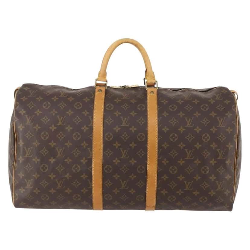 Louis Vuitton Keepall Bag Brown Canvas Good condition - Front View