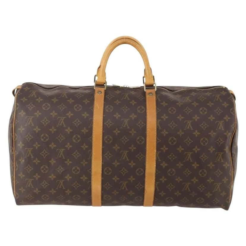 Louis Vuitton Keepall Bag Brown Canvas Good condition - Back View