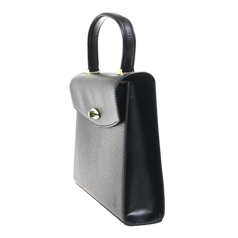 Louis Vuitton Malesherbes Handbag Black Leather Good condition - Inside View