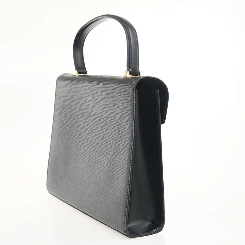 Louis Vuitton Malesherbes Handbag Black Leather Good condition - Model View