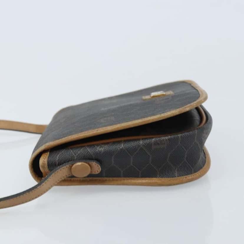 Christian Dior Vintage Honeycomb Shoulder Bag Black Canvas Fair condition - Model View