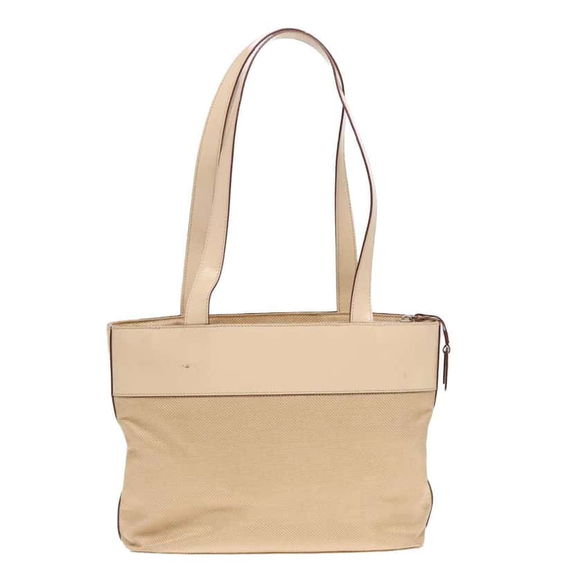Celine Vintage Shoulder Bag Beige Canvas Good condition - Back View