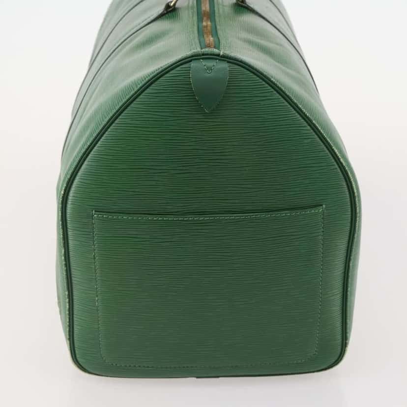 Louis Vuitton Keepall Bag Green Leather Fair condition - Inside View