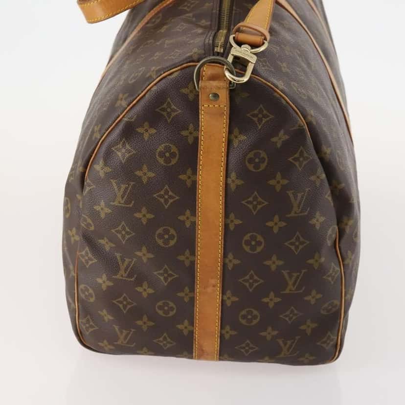 Louis Vuitton Keepall Bandouliere Bag Brown Canvas Fair condition - Inside View