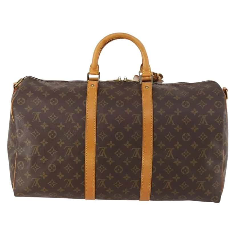 Louis Vuitton Keepall Bag Brown Canvas Fair condition - Back View