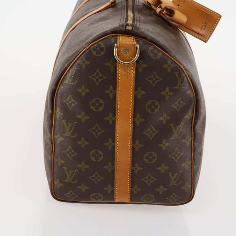 Louis Vuitton Keepall Bag Brown Canvas Fair condition - Model View