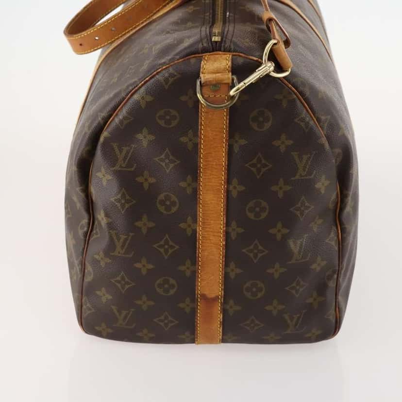 Louis Vuitton Keepall Bandouliere Bag Brown Canvas Fair condition - Inside View