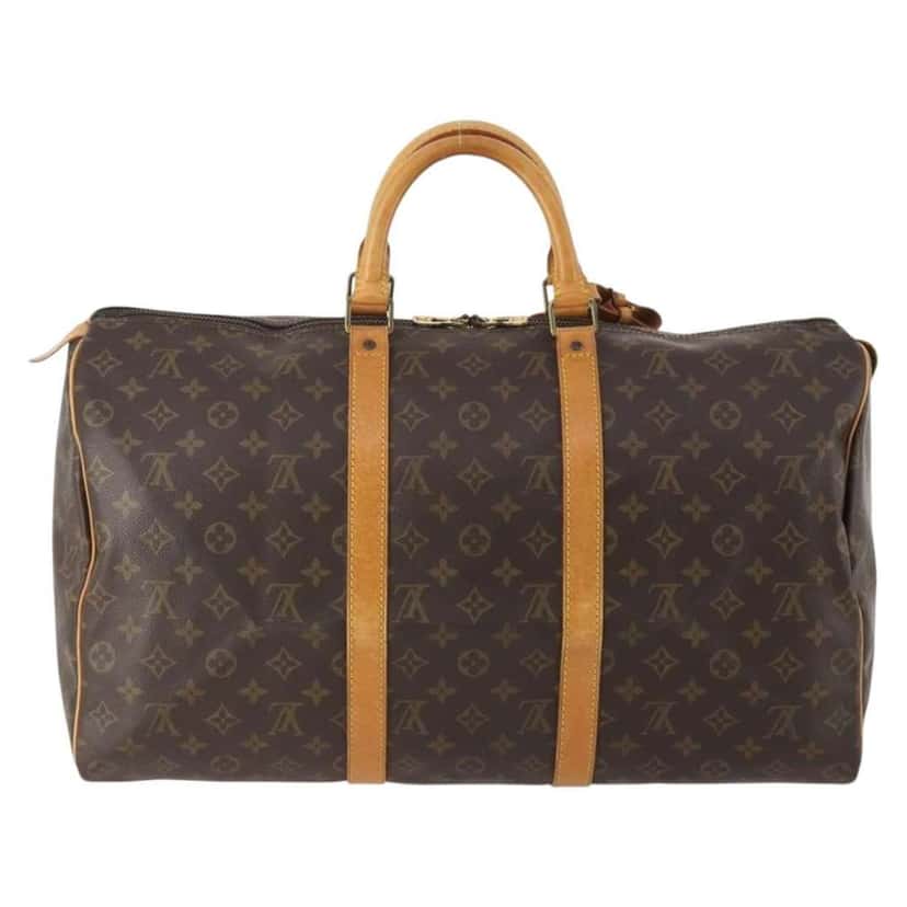 Louis Vuitton Keepall Bag Brown Canvas Good condition - Back View