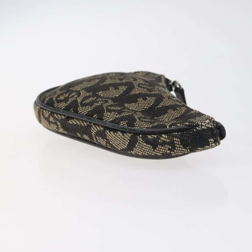 Christian Dior Saddle coin purse Black Canvas Good condition - Inside View