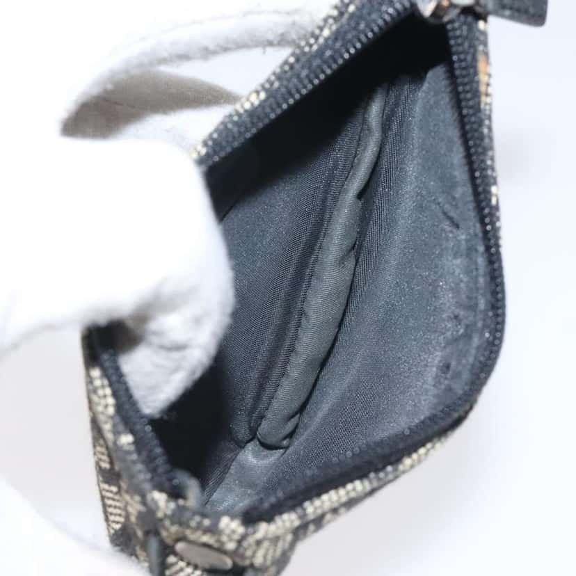 Christian Dior Saddle coin purse Black Canvas Good condition - Box View