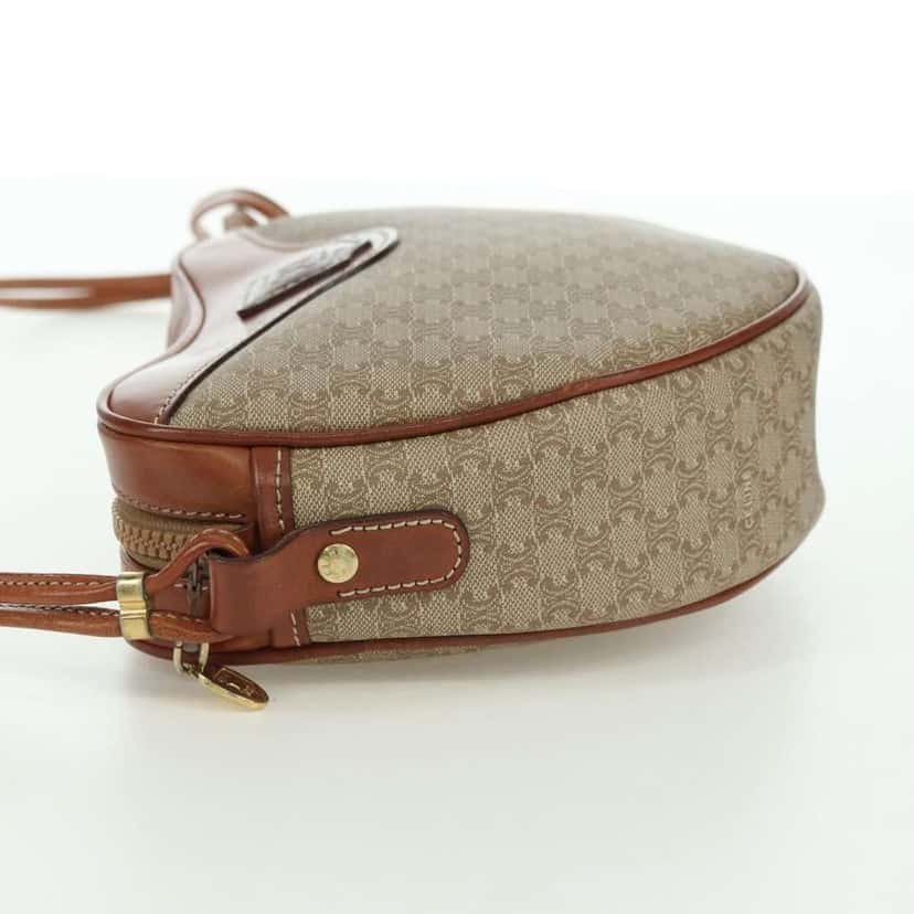 Celine Vintage Macadam Shoulder Bag Beige Canvas Good condition - Inside View