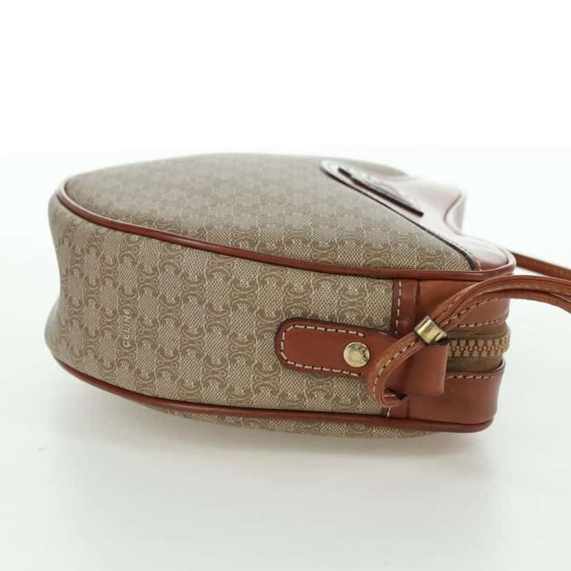 Celine Vintage Macadam Shoulder Bag Beige Canvas Good condition - Model View