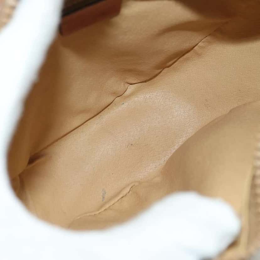 Celine Vintage Macadam Shoulder Bag Beige Canvas Good condition - Box View