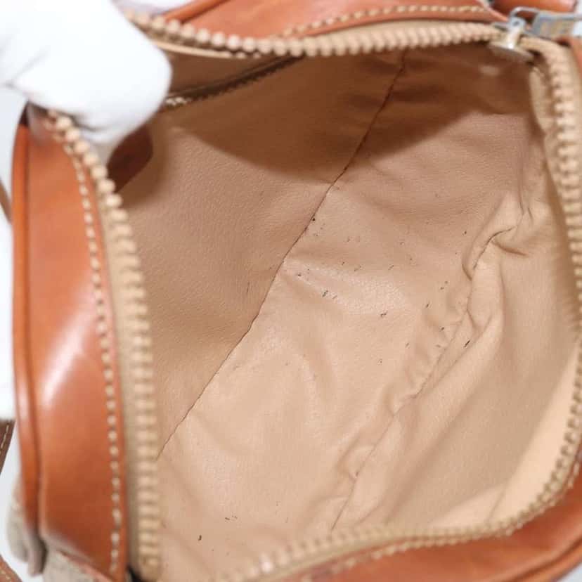 Celine Vintage Macadam Shoulder Bag Beige Canvas Good condition - Box View