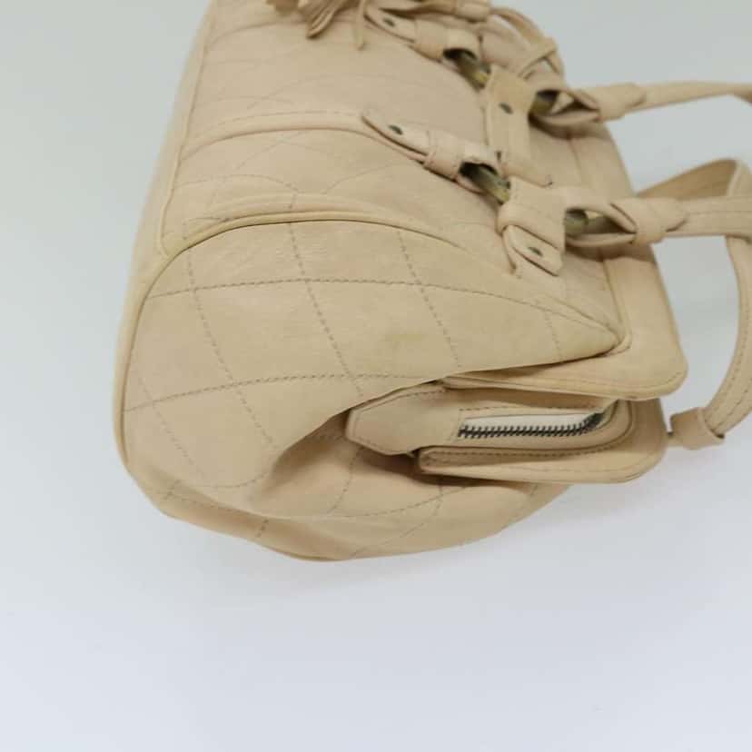 Bally Handbag Beige Leather Fair condition - Inside View