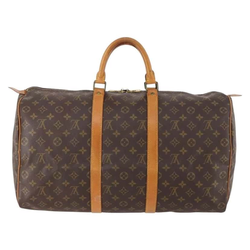 Louis Vuitton Keepall Bag Brown Canvas Good condition - Back View