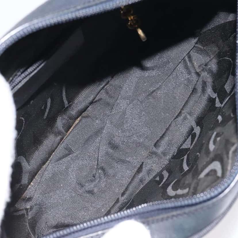 Salvatore Ferragamo Vala Shoulder Bag Navy Leather Good condition - Box View