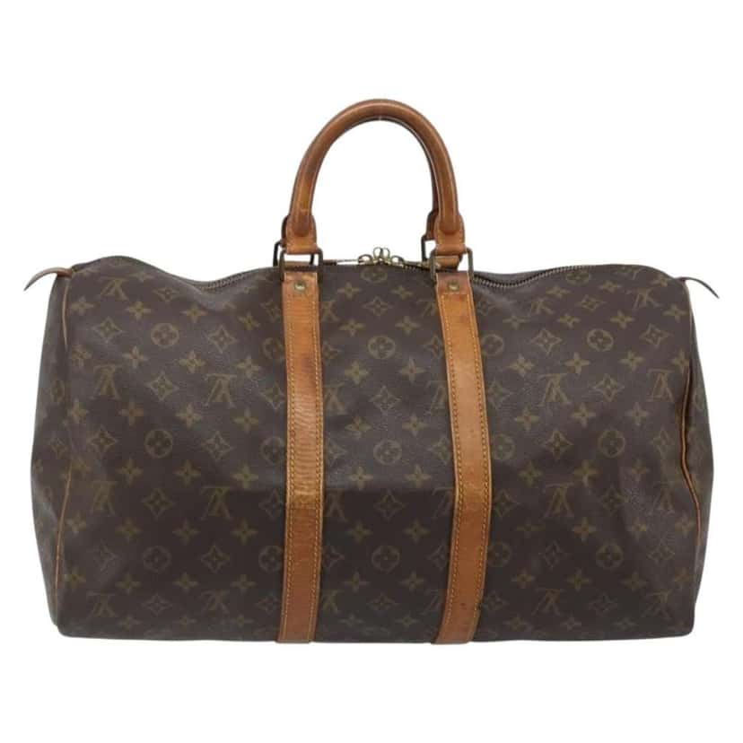 Louis Vuitton Keepall Bag Brown Canvas Fair condition - Back View