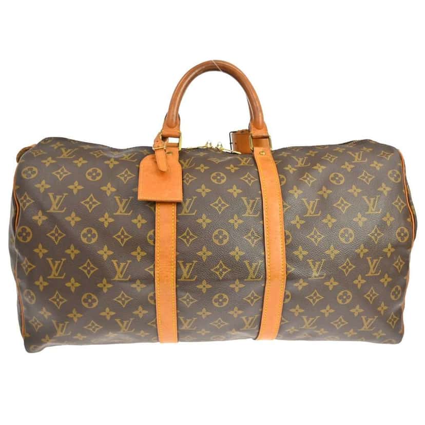 Louis Vuitton Keepall Bag Brown Canvas Good condition - Front View