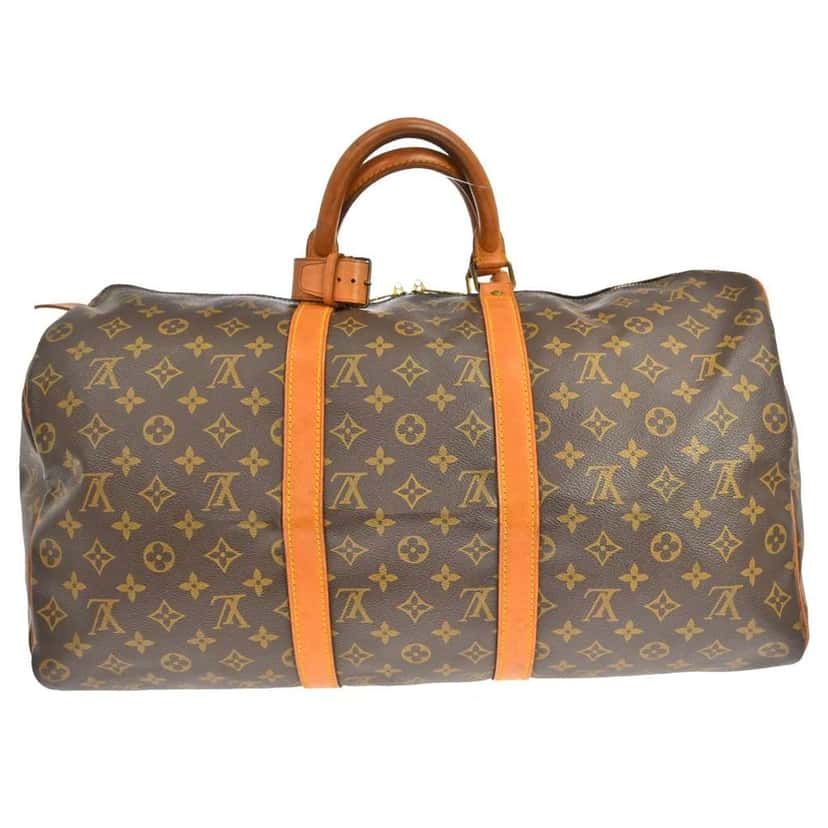 Louis Vuitton Keepall Bag Brown Canvas Good condition - Back View