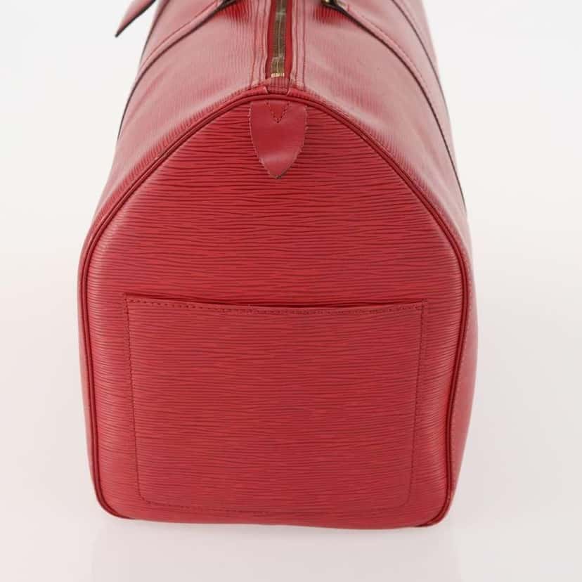 Louis Vuitton Keepall Bag Red Leather Good condition - Inside View