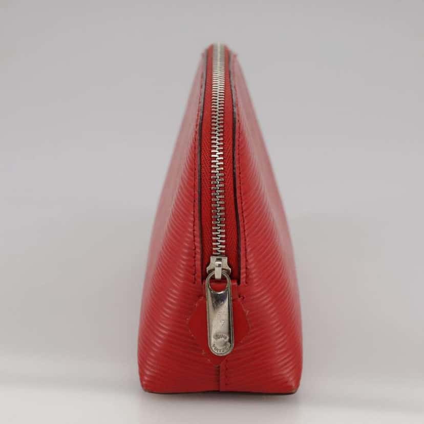 Louis Vuitton Cosmetic Pouch Red Leather Fair condition - Inside View