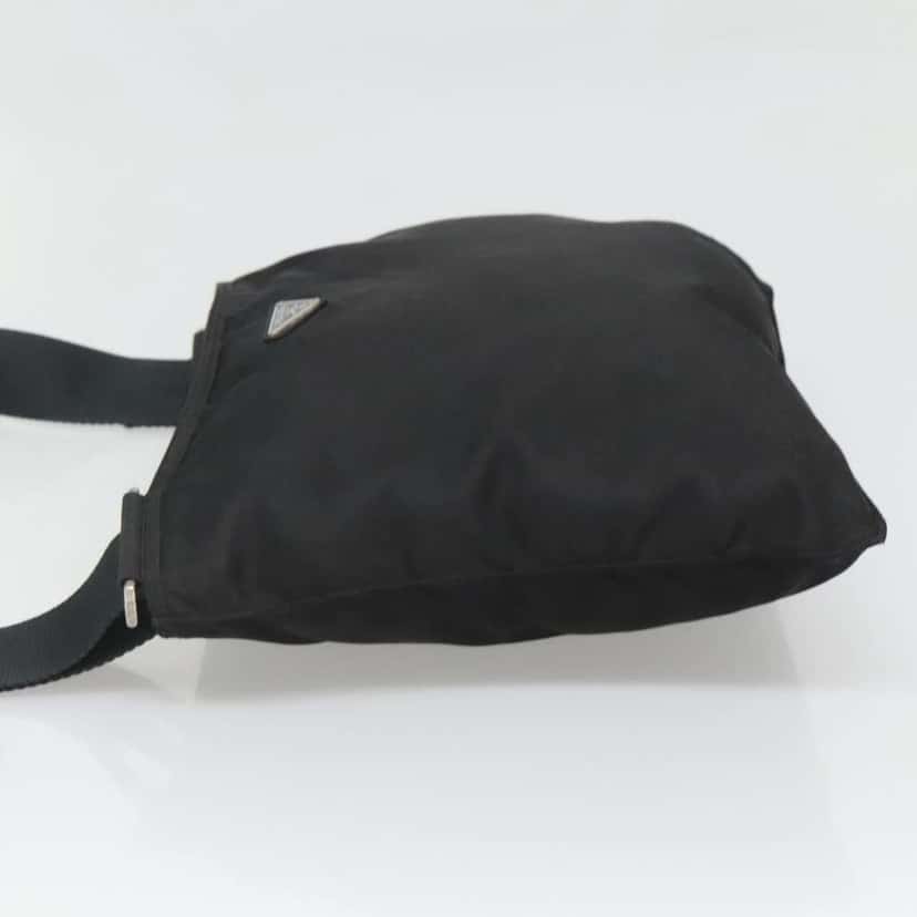 Prada Flat Messenger Bag Black Fair condition - Model View