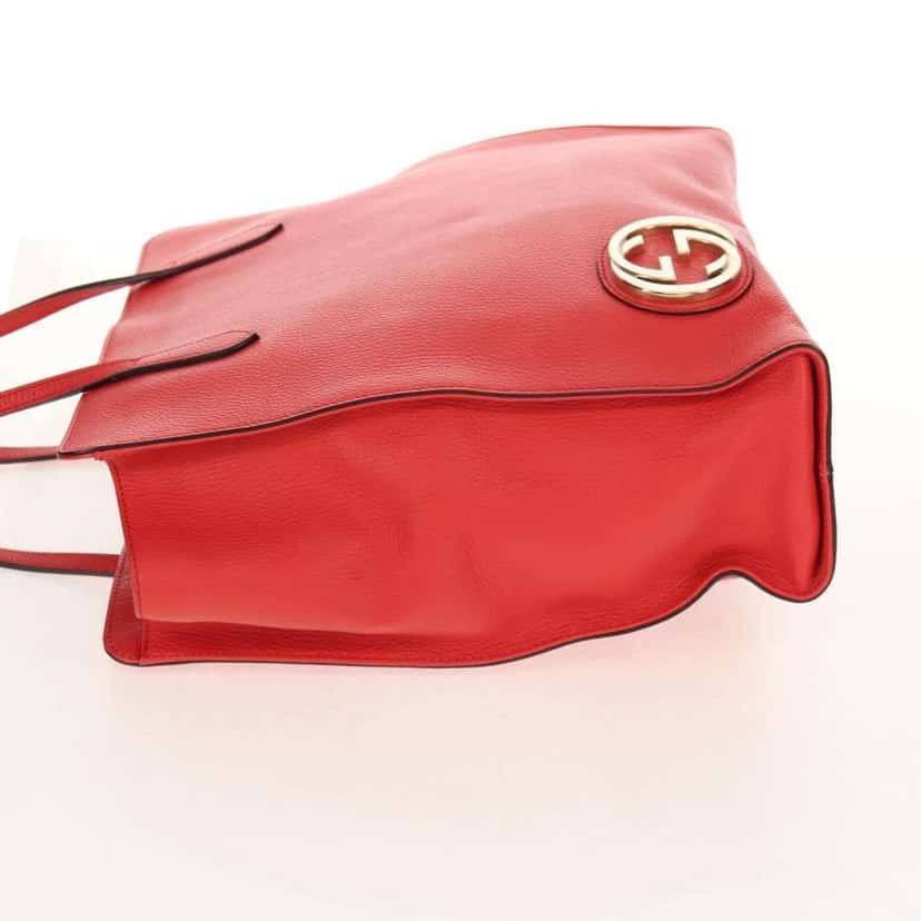 Gucci Grand Prix Interlocking GG Tote Red Leather Good condition - Inside View