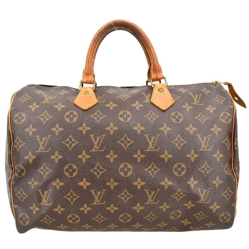 Louis Vuitton Speedy Handbag Brown Canvas Good condition - Front View