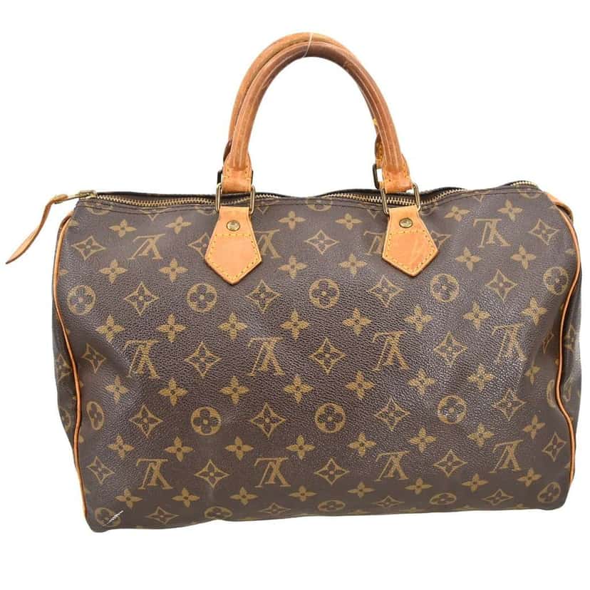 Louis Vuitton Speedy Handbag Brown Canvas Good condition - Back View