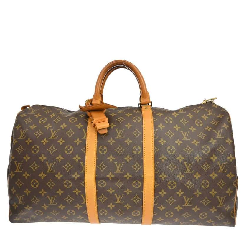 Louis Vuitton Keepall Bag Brown Canvas Good condition - Front View
