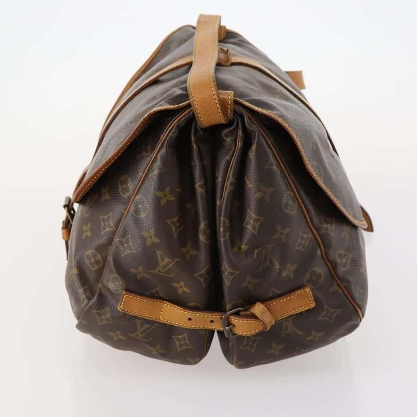 Louis Vuitton Saumur Handbag Brown Canvas Good condition - Inside View