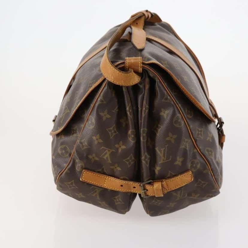 Louis Vuitton Saumur Handbag Brown Canvas Good condition - Model View
