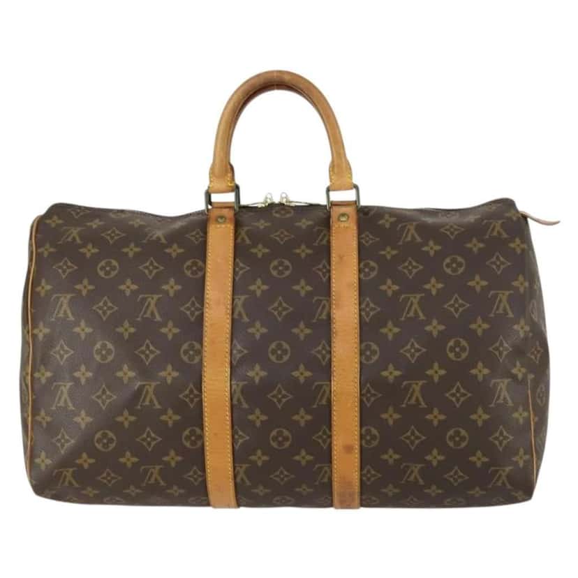 Louis Vuitton Keepall Bag Brown Canvas Good condition - Back View