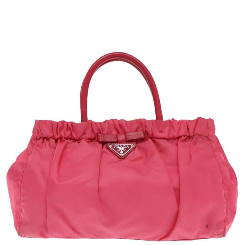 Prada Bow Convertible Tote Pink Fair condition - Front View
