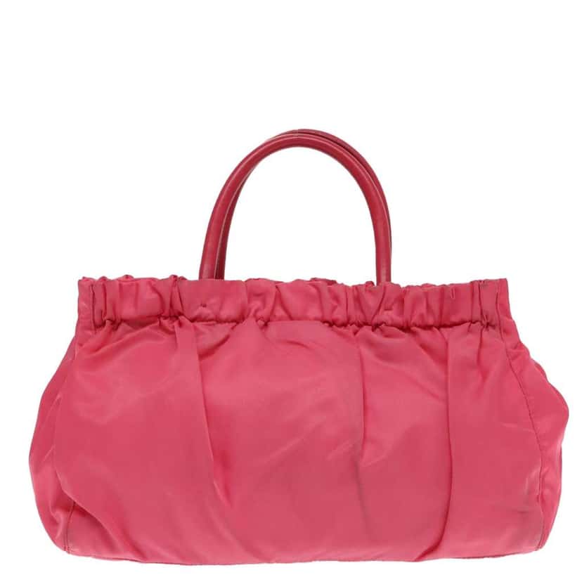 Prada Bow Convertible Tote Pink Fair condition - Back View